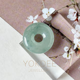 Icy A-Grade Natural Blue Green Jadeite Donut No.172791