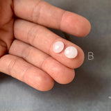 A-Grade Natural Pink Jadeite Round Cabochon Pair No. 130303