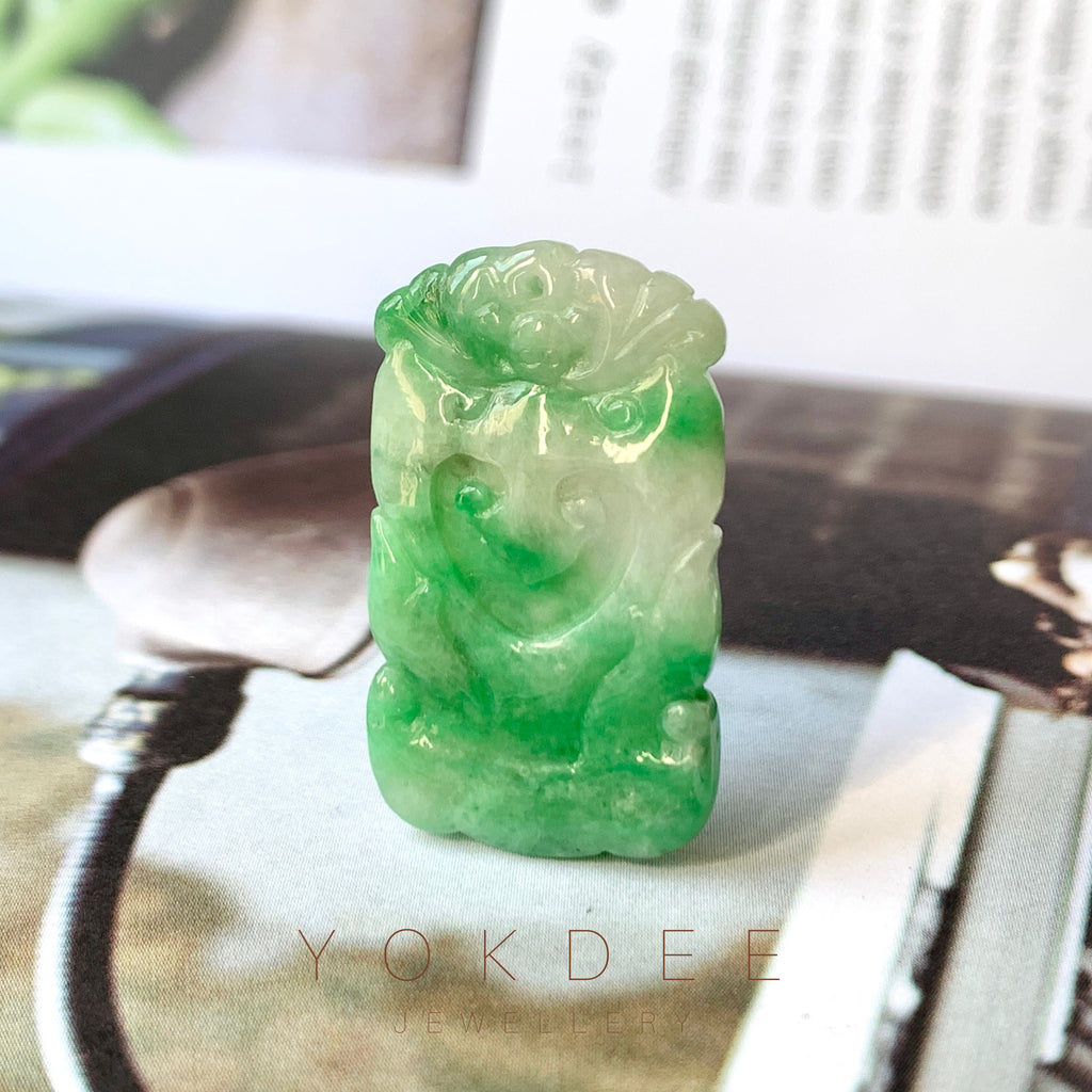 A-Grade Moss On Snow Jadeite Ruyi Pendant No.170847