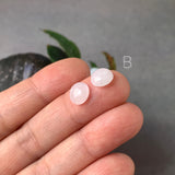 A-Grade Natural Pink Jadeite Round Cabochon Pair No. 130303