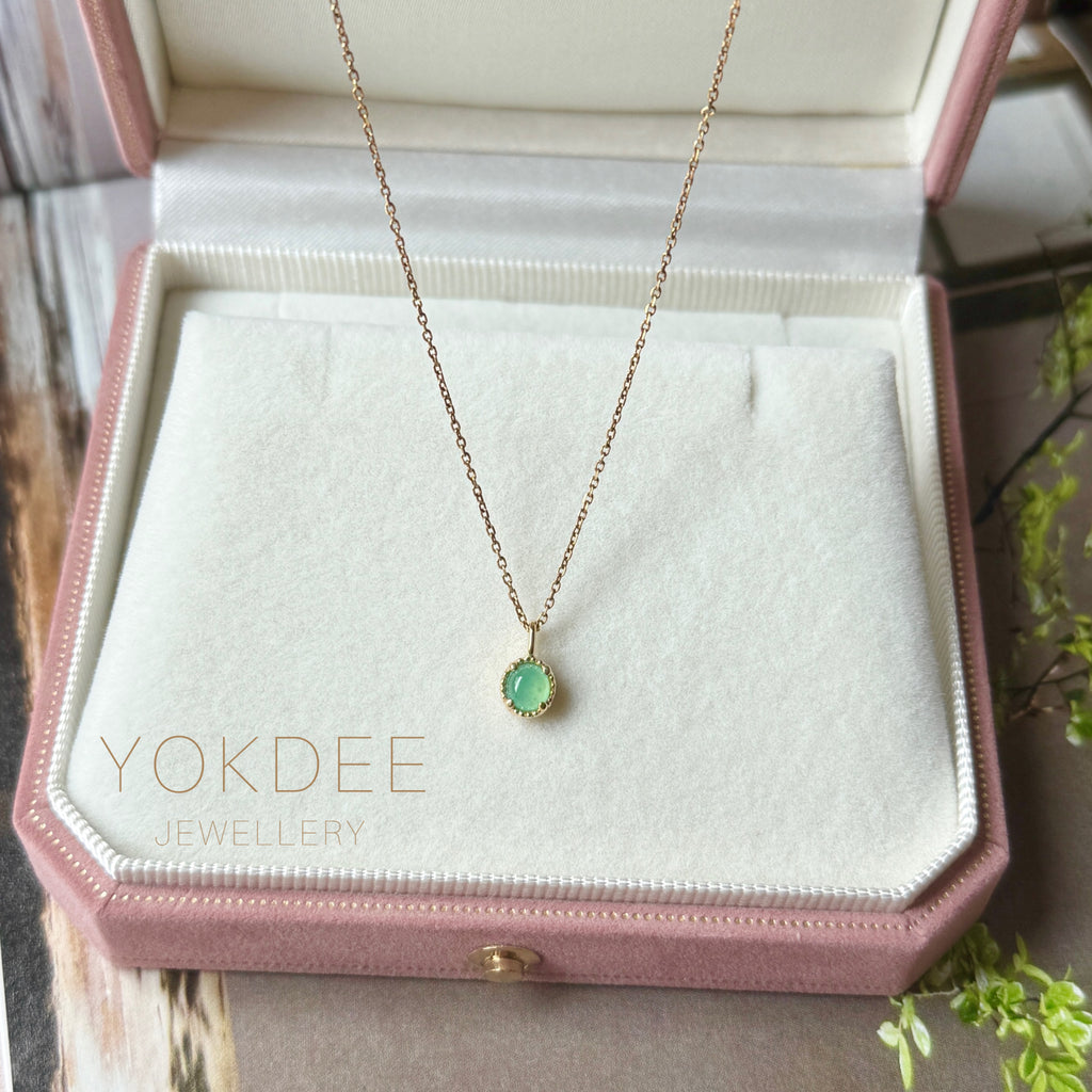 Icy A-Grade Apple Green Jadeite Petite Dolly Pendant No.172999