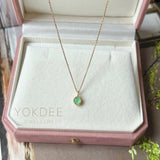 Icy A-Grade Apple Green Jadeite Petite Dolly Pendant No.172999