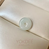 A-Grade Natural White Jadeite Donut No.172809