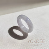 16.8mm A-Grade Natural Lavender Jadeite Abacus Ring Band No.162506