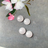 A-Grade Natural Pink Jadeite Round Cabochon Pair No. 130303