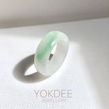 16.3mm A-Grade Natural Lavender Green Jadeite Ring Band No.162522