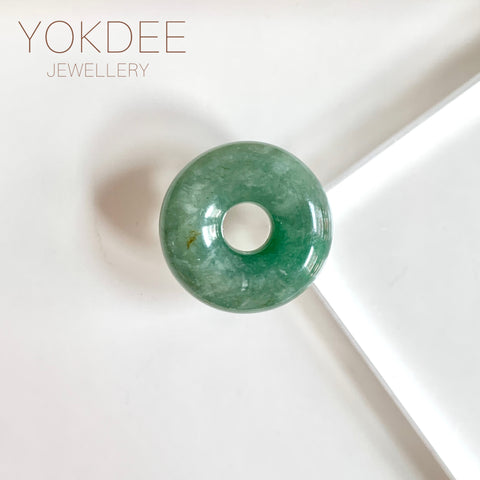 SOLD OUT: A-Grade Natural Bluish Green Jadeite Bagel Piece No. 172533
