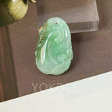 A-Grade Green Jadeite Ruyi Pendant No. 172774