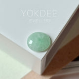 4.73 cts A-Grade Natural Moss On Snow Jadeite Oval Cabochon No.130536