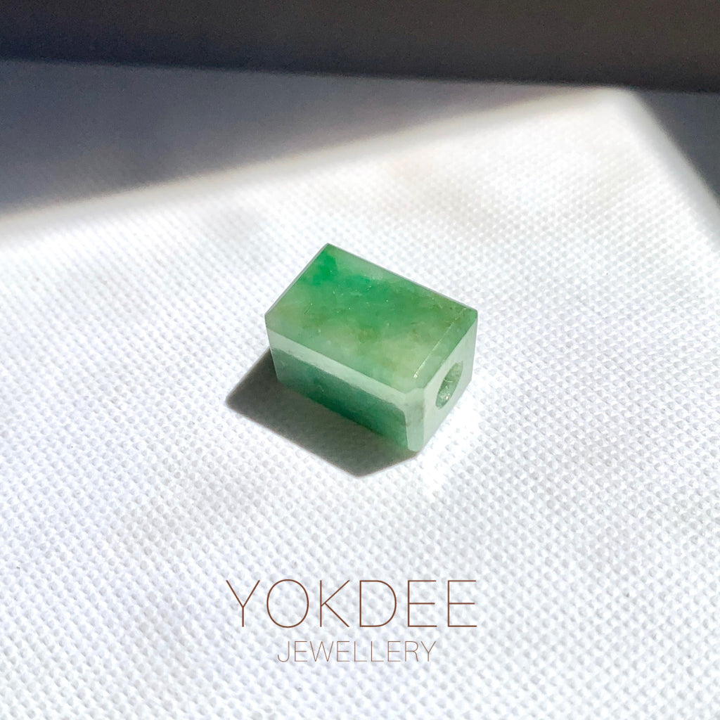 A-Grade Natural Green Jadeite Barrel No. 172601