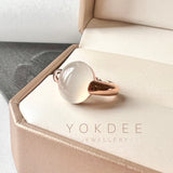 SOLD OUT: 17mm Icy A-Grade Natural Jadeite Duo Ring No.162325
