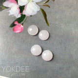 A-Grade Natural Pink Jadeite Round Cabochon Pair No. 130303