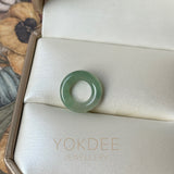Icy A-Grade Natural Blue Green Jadeite Bagel Piece No. 172644