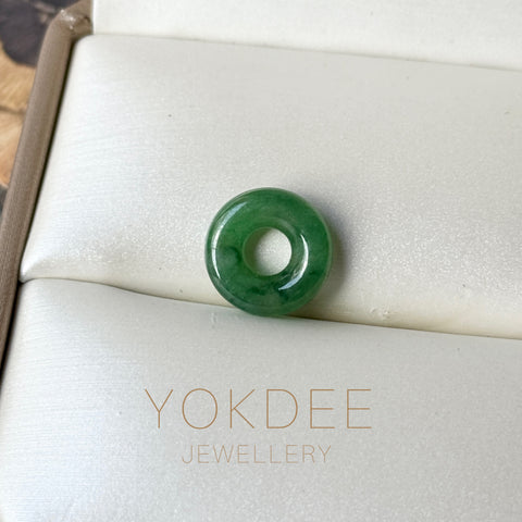 A-Grade Natural Imperial Green Jadeite Bagel Piece No. 172645
