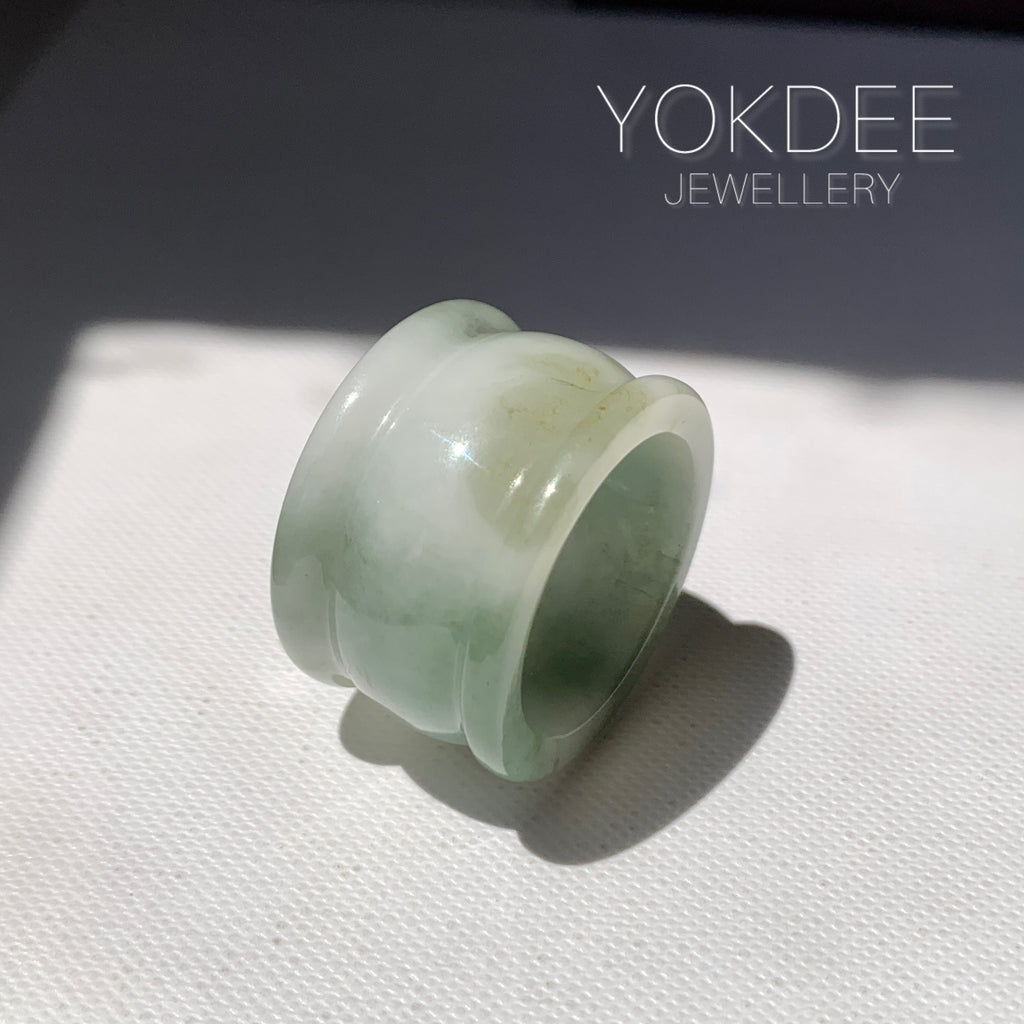 20.1mm A-Grade Multi-Colour Jadeite Archer Ring Band No.161644