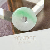 A-Grade Natural Moss On Snow Jadeite Donut No.172772