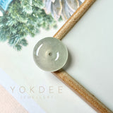Icy A-Grade Natural Light Green Jadeite Donut No.171869