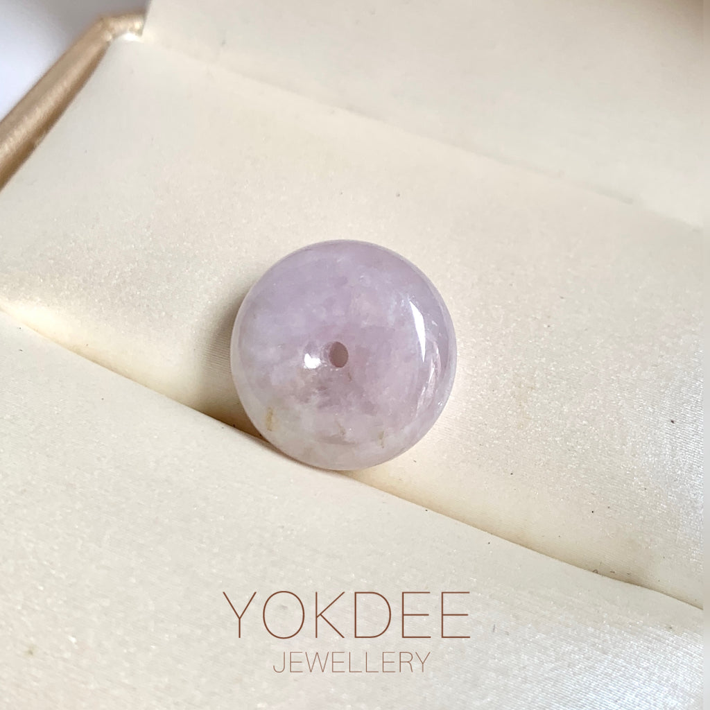 A-Grade Natural Lavender Jadeite Donut No.172797