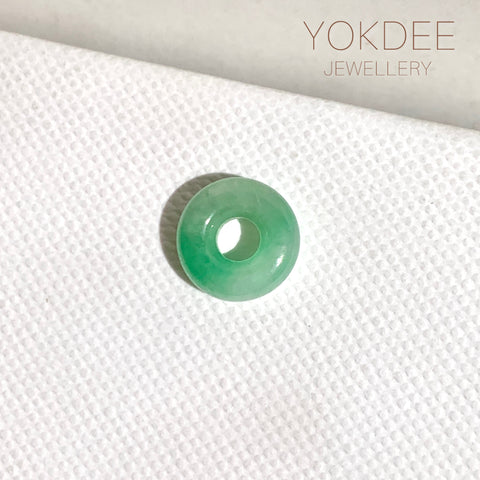 A-Grade Natural Moss On Snow Jadeite Bagel Piece No. 172655