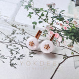 A-Grade Natural Lavender Jadeite Donut (Hoya Bella) Huggies Earrings No.180659