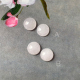 A-Grade Natural Pink Jadeite Round Cabochon Pair No. 130303