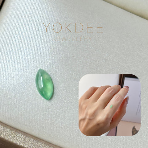 0.2cts Icy A-Grade Natural Apple Green Jadeite Marquise No. 130510