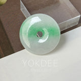 A-Grade Natural Moss On Snow Jadeite Donut No.172764