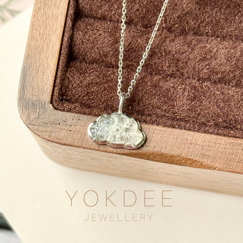 Icy A-Grade Jadeite Lotus Pendant No. 172682