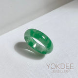 17.7mm A-Grade Natural Imperial Green Jadeite Ring Band No.162492