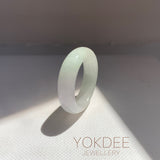 17.9mm A-Grade Natural Lavender Green Jadeite Ring Band No.162521