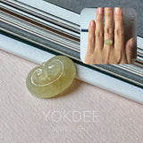 Icy A-Grade Yellow Jadeite Ruyi Pendant No. 172987