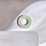 A-Grade Natural White Jadeite Bagel Piece No. 172669