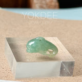 A-Grade Light Bluish Green Jadeite Dolphin Pendant No. 172969