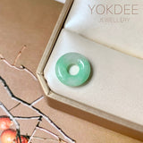 A-Grade Natural Moss On Snow Jadeite Bagel No.172882