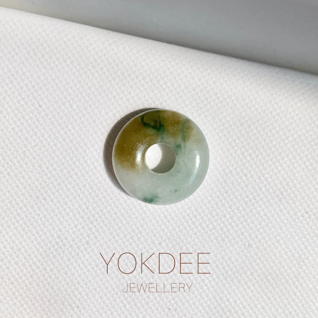 A-Grade Natural Tri-Colour Jadeite Bagel Piece No. 172656