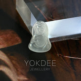 Icy A-Grade Natural Jadeite Goddess of Mercy Pendant No. 172735