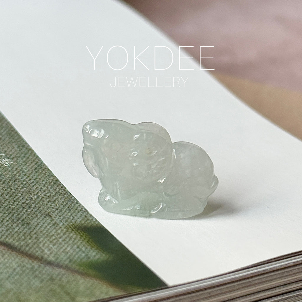 Icy A-Grade Jadeite Goat Pendant No. 220373