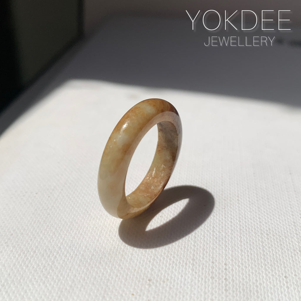 17.7mm A-Grade Natural Russet Jadeite Ring Band No. 161882