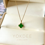 A-Grade Imperial Green Jadeite Clover Pendant No. 172673