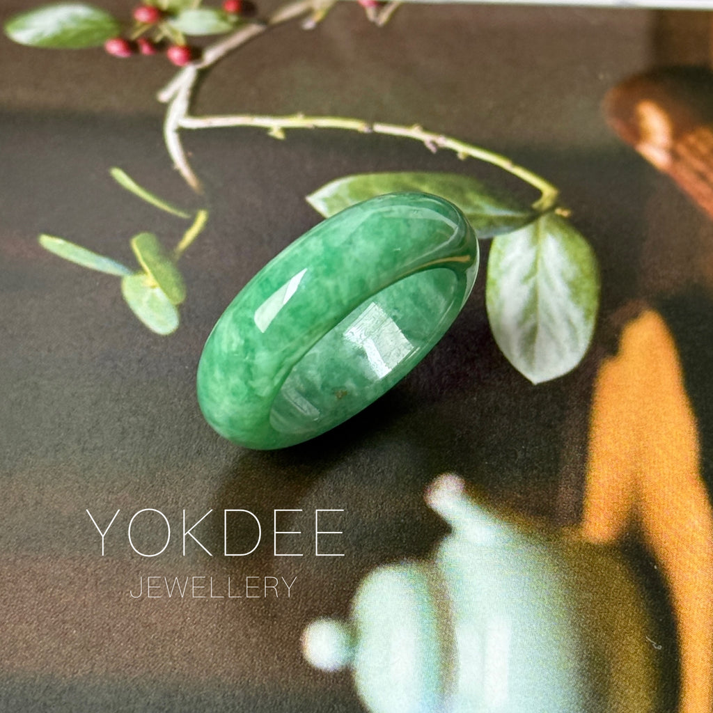 16.8mm A-Grade Imperial Green Jadeite Ring Band No. 162607