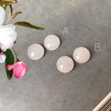 A-Grade Natural Pink Jadeite Round Cabochon Pair No. 130303