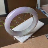 57.6mm A-Grade Natural Lavender Jadeite Modern Round Bangle No.152206