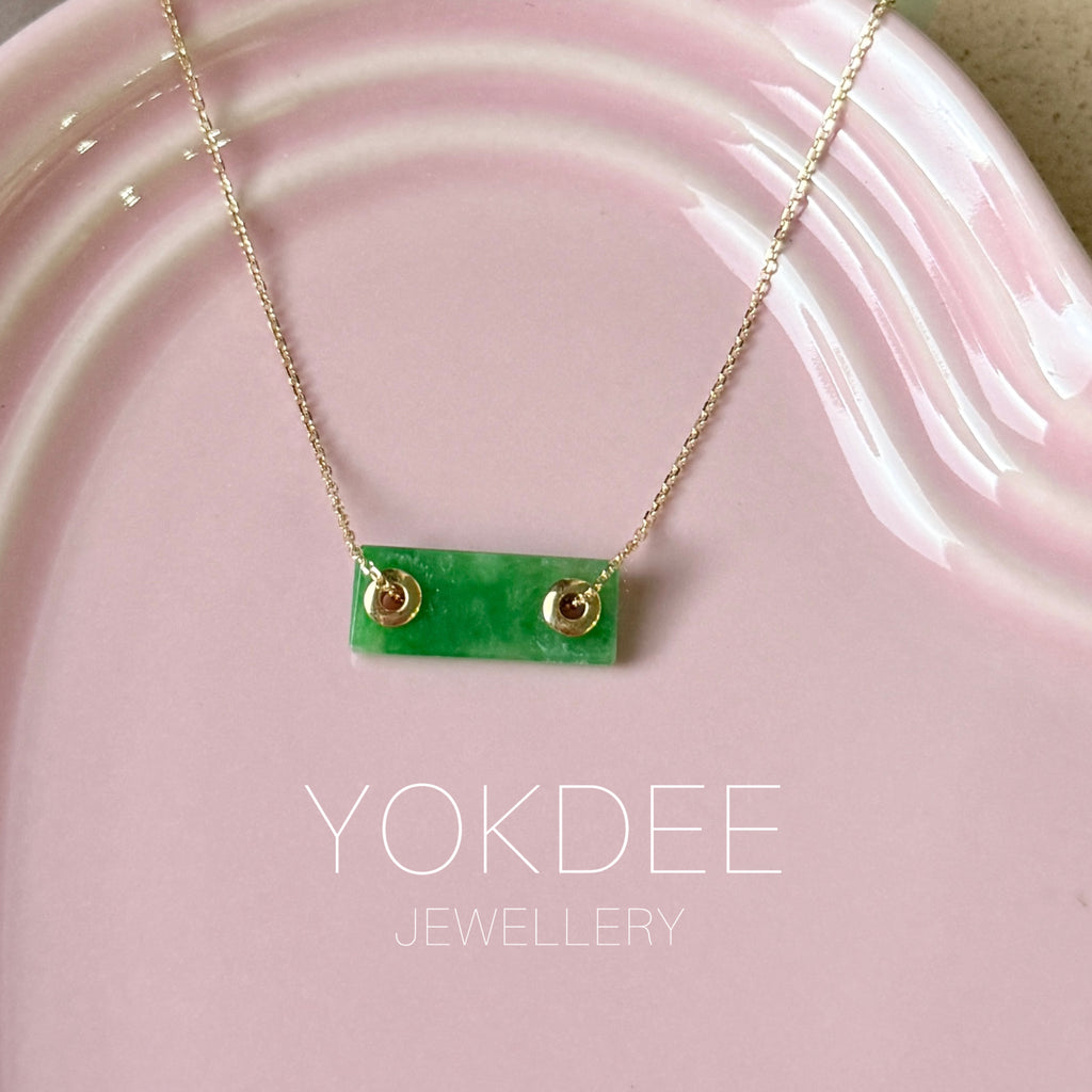 A-Grade Natural Imperial Green Jadeite Tag Pendant No. 172973