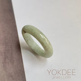 18.7mm A-Grade Natural Green Jadeite Ring Band No: 161626