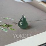 Icy A-Grade Deep Indigo Jadeite Hulu (Calabash) Pendant No. 172943