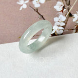 16.8mm Icy A-Grade Natural Light Green Jadeite Ring Band No. 162644