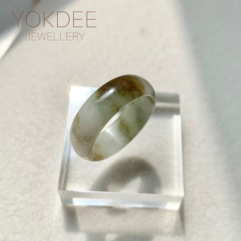 18mm A-Grade Natural Multi-Colour Jadeite Ring Band No. 161788