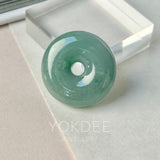 A-Grade Natural Greenish Blue Jadeite Donut No.172776