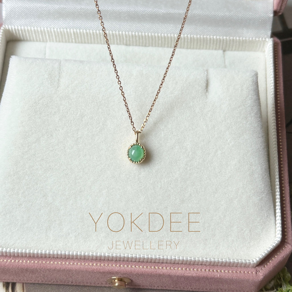 Icy A-Grade Apple Green Jadeite Petite Dolly Pendant No.173000