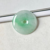 A-Grade Natural Moss On Snow Jadeite Donut No.172770